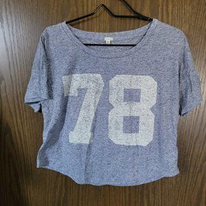 Vintage Style 70s I LOVE H81 78 Oversized Crop Top Size Small Forever 21